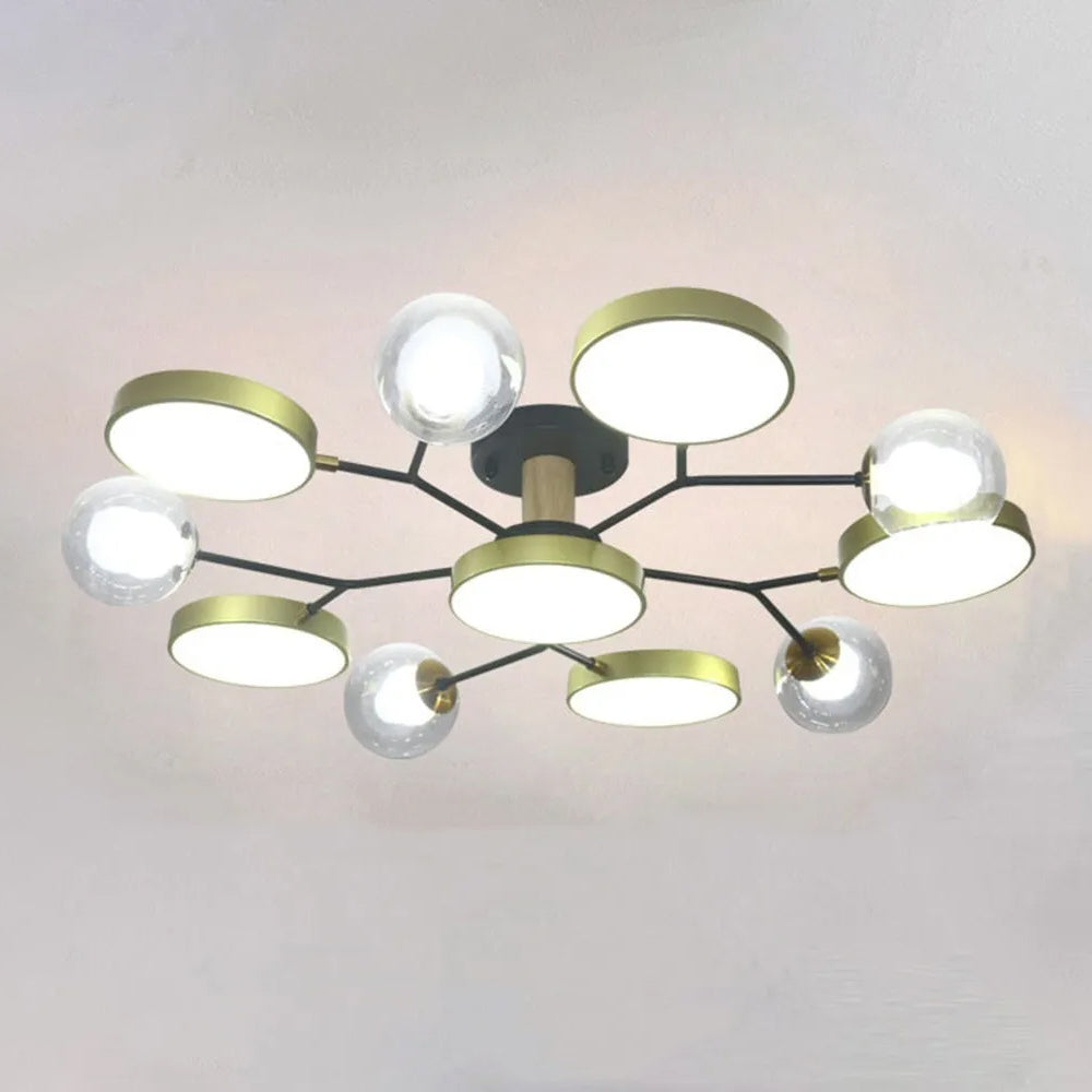 Nature Inspired Led Flush Mount Ceiling Light Living Room