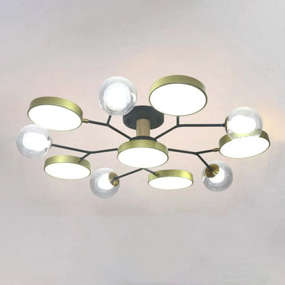 Nature Inspired Led Flush Mount Ceiling Light Living Room
