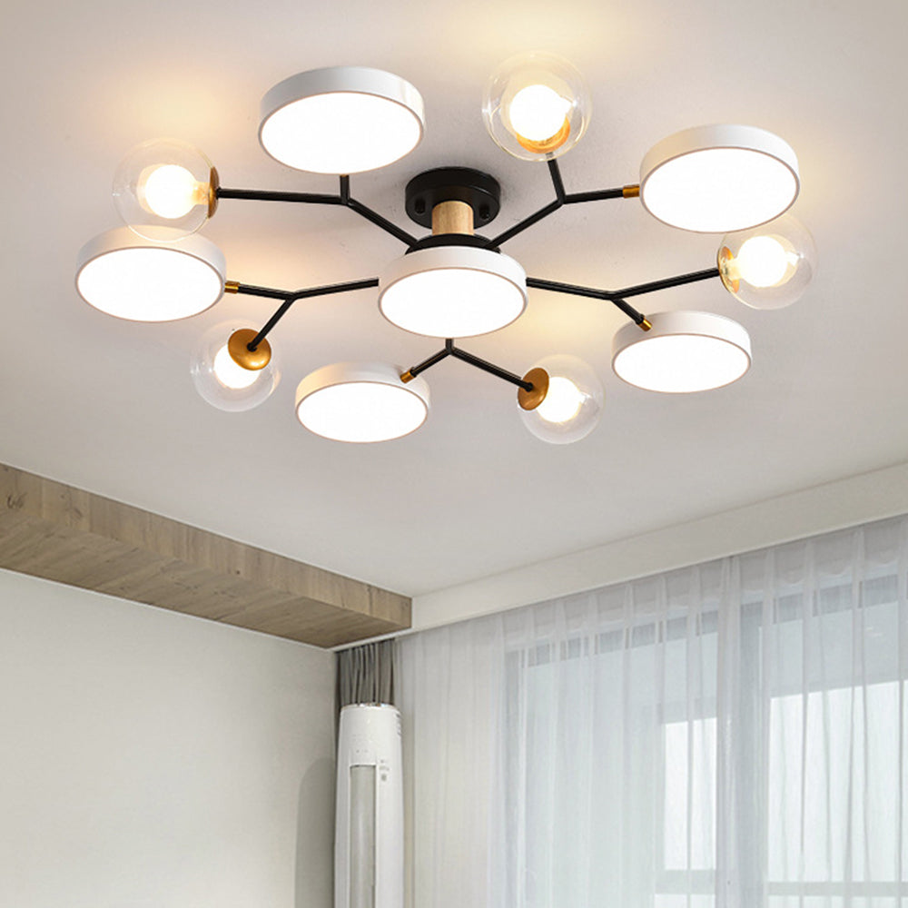 Nature Inspired Led Flush Mount Ceiling Light Living Room
