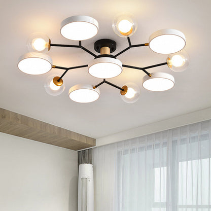 Nature Inspired Led Flush Mount Ceiling Light Living Room