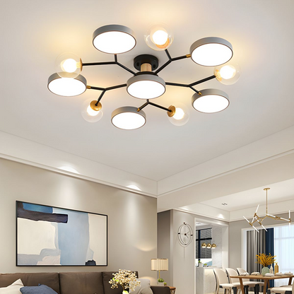 Nature Inspired Led Flush Mount Ceiling Light Living Room