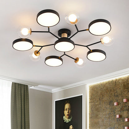 Nature Inspired Led Flush Mount Ceiling Light Living Room