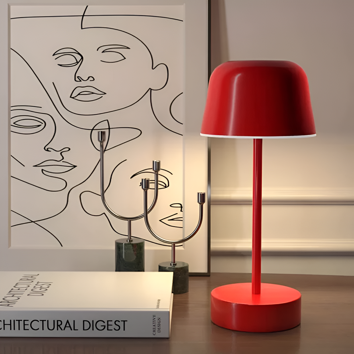 Retro Battery Operated Table Lamp - Cordless LED