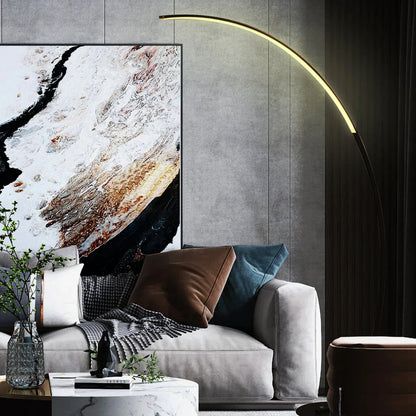 Modern Rgb Dimmable Arc Led Remote Control Floor Lamp