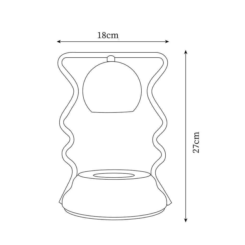 Calvo Candle Warmer Lamp – Polished Gold & Glass – Flameless Melting Lamp