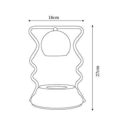 Calvo Candle Warmer Lamp – Polished Gold & Glass – Flameless Melting Lamp