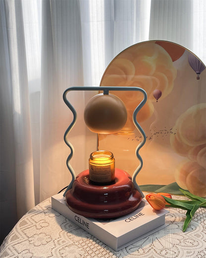 Calvo Candle Warmer Lamp – Polished Gold & Glass – Flameless Melting Lamp