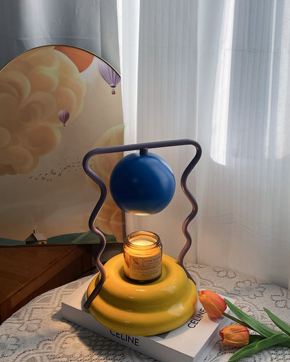 Calvo Candle Warmer Lamp – Polished Gold & Glass – Flameless Melting Lamp