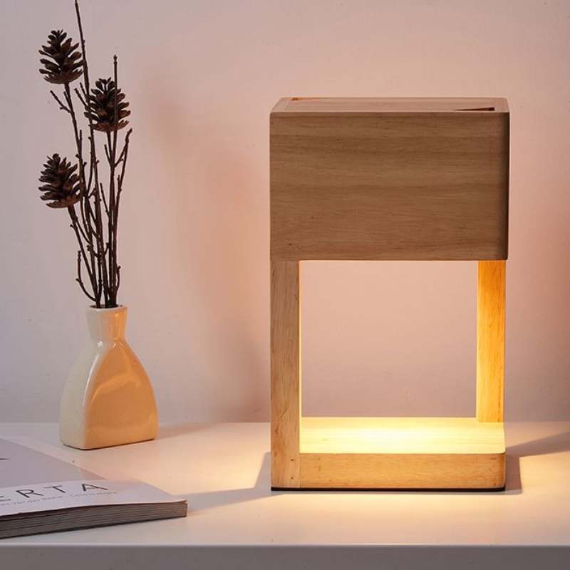 Scandinavian Wooden Candle Warmer Lamp