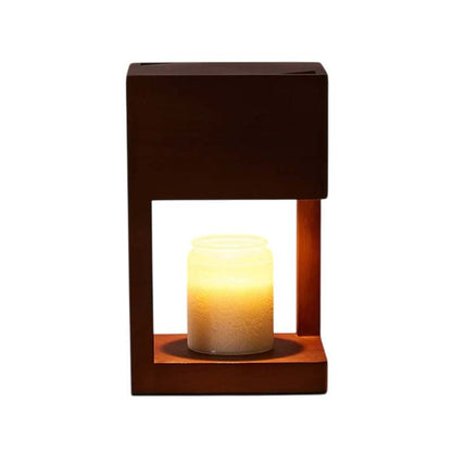 Scandinavian Wooden Candle Warmer Lamp