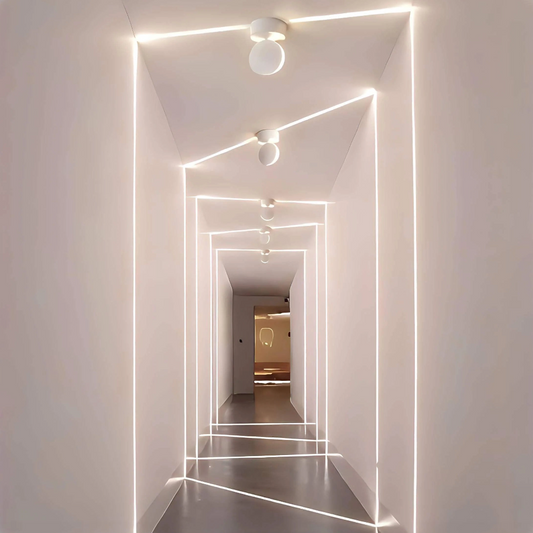 Modern LED Neon Ceiling Tube Light - Linear System for Hallway Corridors