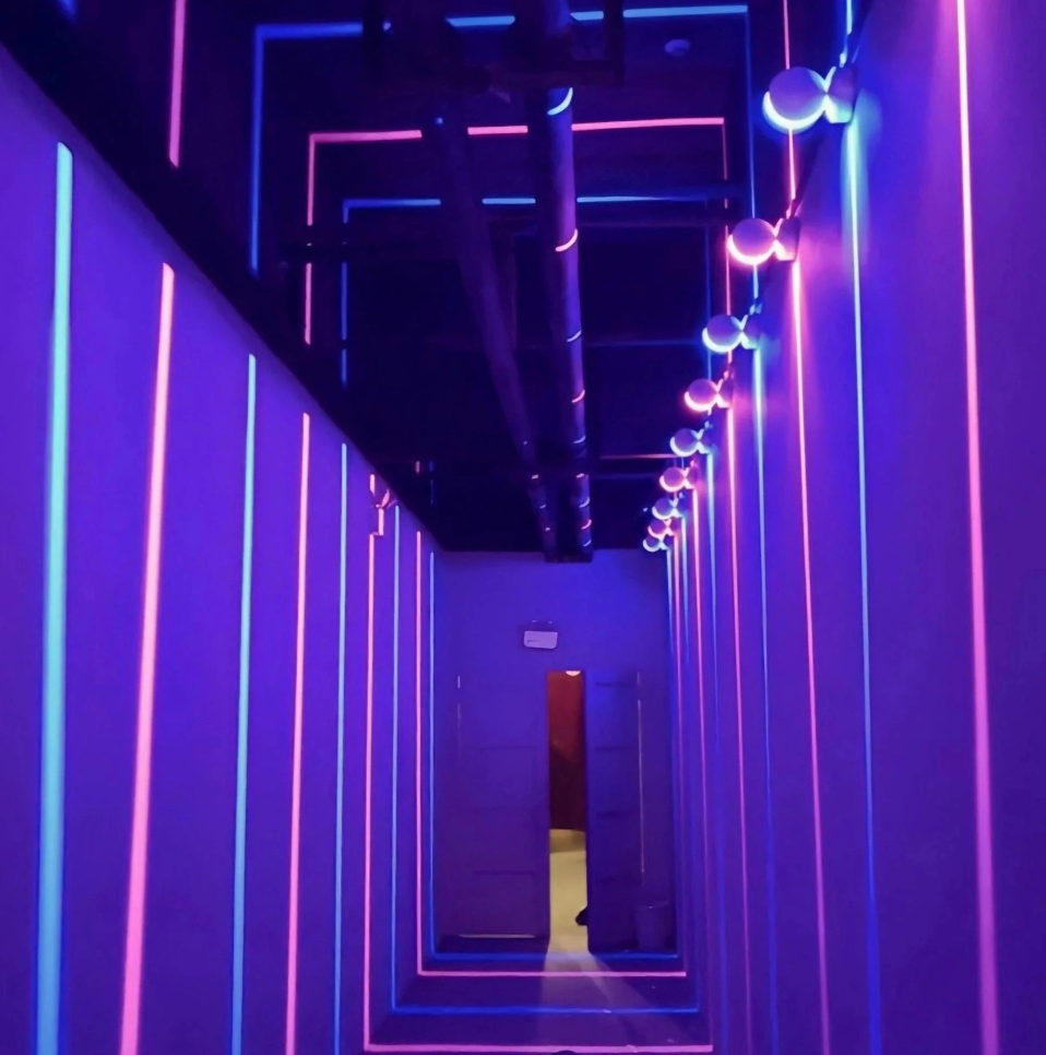 Modern LED Neon Ceiling Tube Light - Linear System for Hallway Corridors