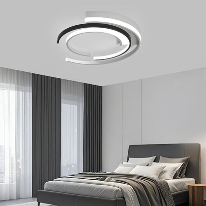 Modern Sculptural Ring LED Ceiling Light – Flush Mount