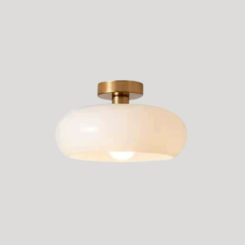 Modern Glass Semi Flush Ceiling Light – Short & Long Options for Bedroom Hallway