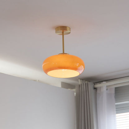 Modern Glass Semi Flush Ceiling Light – Short & Long Options for Bedroom Hallway