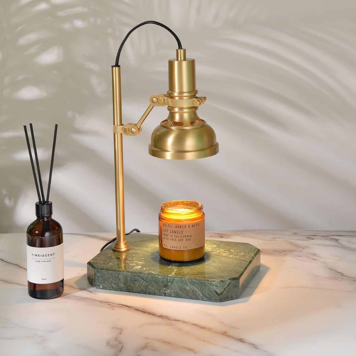 Celvyn Candle Warmer Lamp – Star Dome Shade – Adjustable Wax Melting Lamp