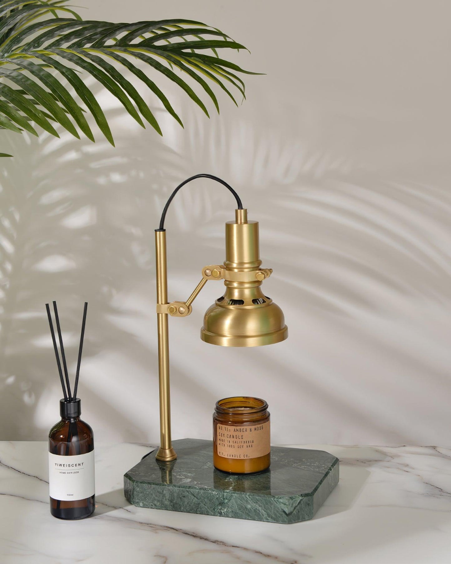 Celvyn Candle Warmer Lamp – Star Dome Shade – Adjustable Wax Melting Lamp