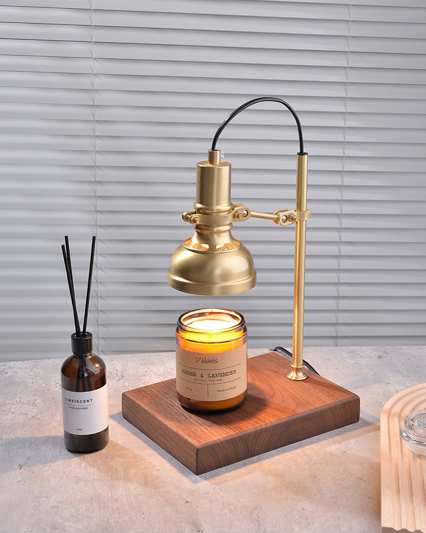 Celvyn Candle Warmer Lamp – Star Dome Shade – Adjustable Wax Melting Lamp