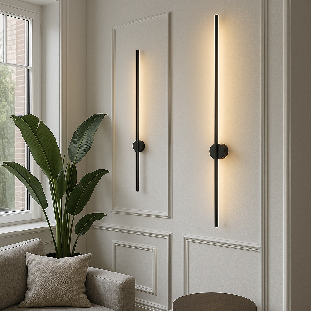 Modern Slim Minimalist Linear Indoor Wall Light Fixture