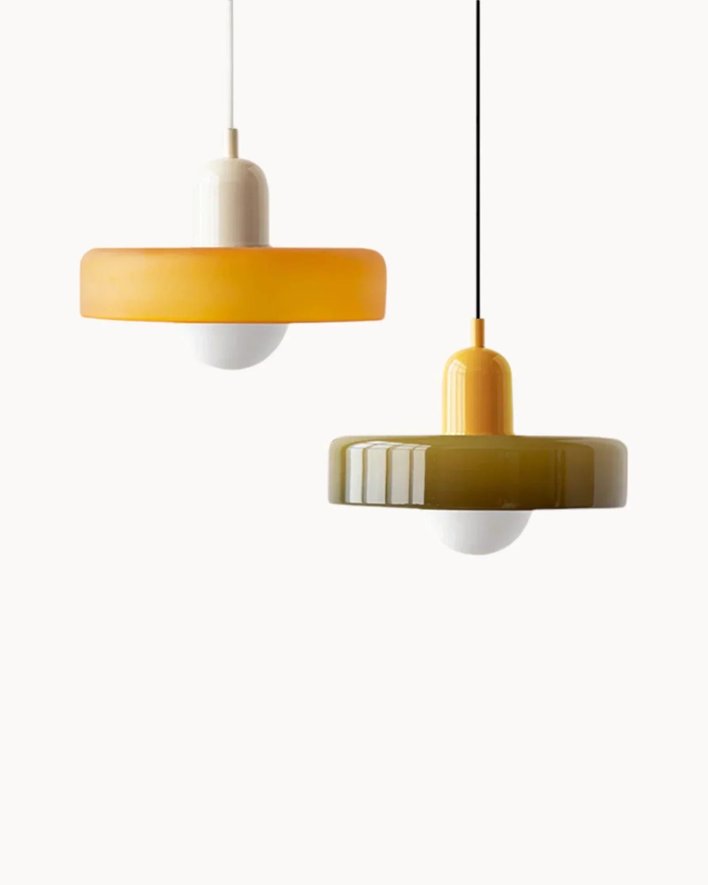 Minimalist Compact Glass Modern Kitchen Pendant Light