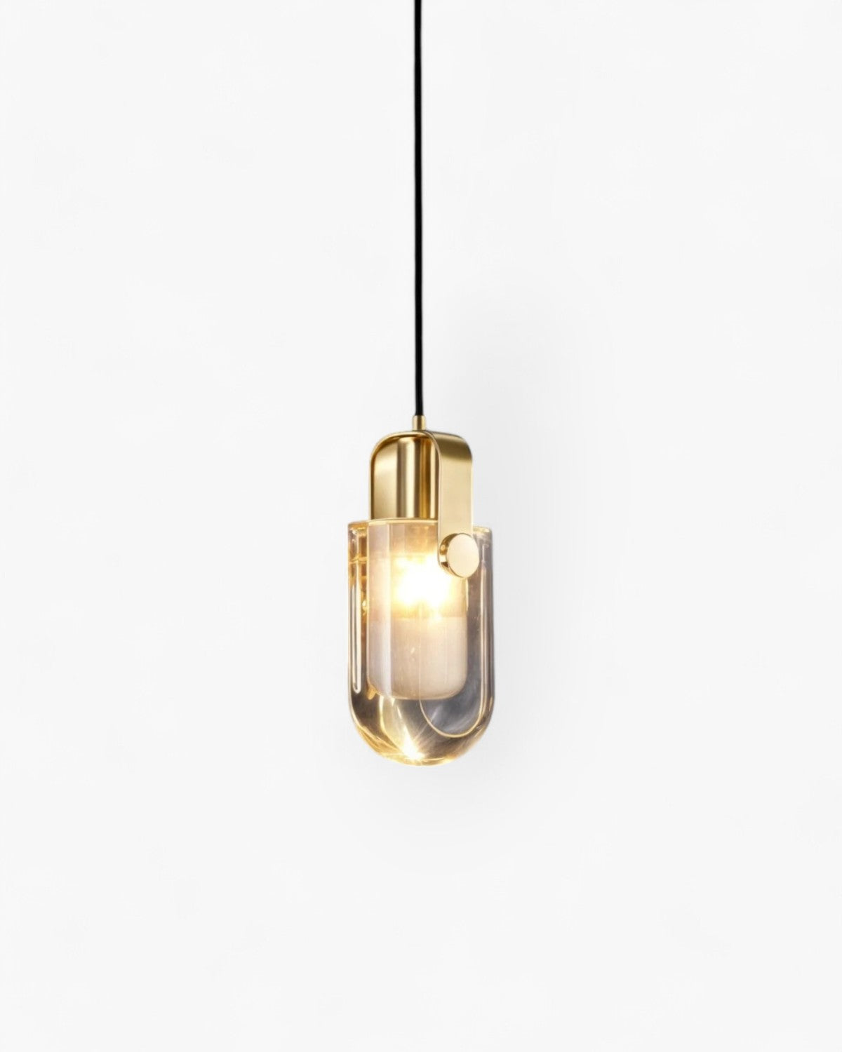 Elegant Adjustable Height Gold Crystal Pendant Light
