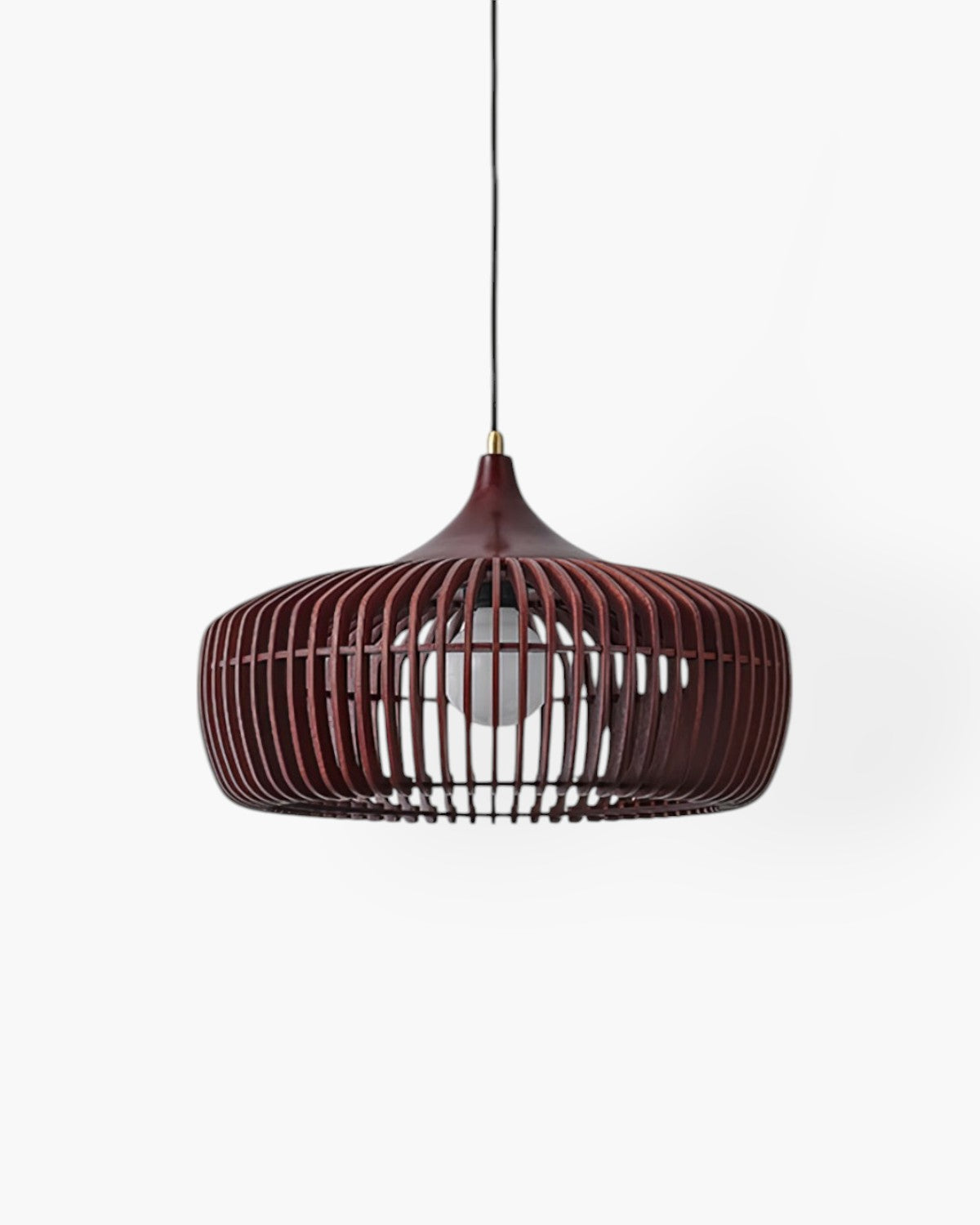 Modern Adjustable Height Solid Wood Kitchen Pendant Light