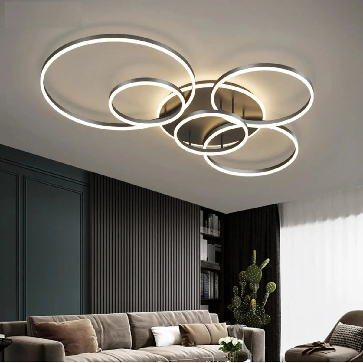 Modern LED Ceiling Light with Dimmable Remote Control