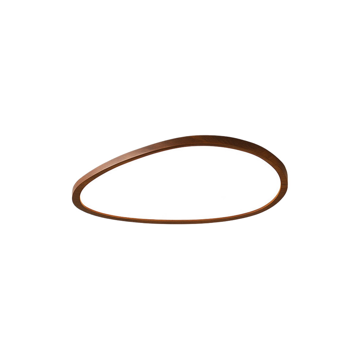 Ultra-Thin Dark Wood Effect LED Ceiling Light