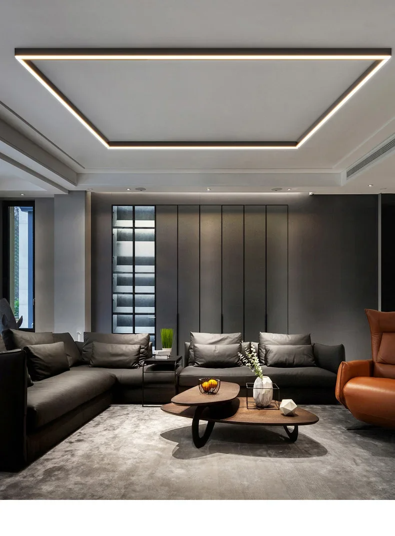 Modern Dimmable LED Flush Mount Ceiling Light Black White