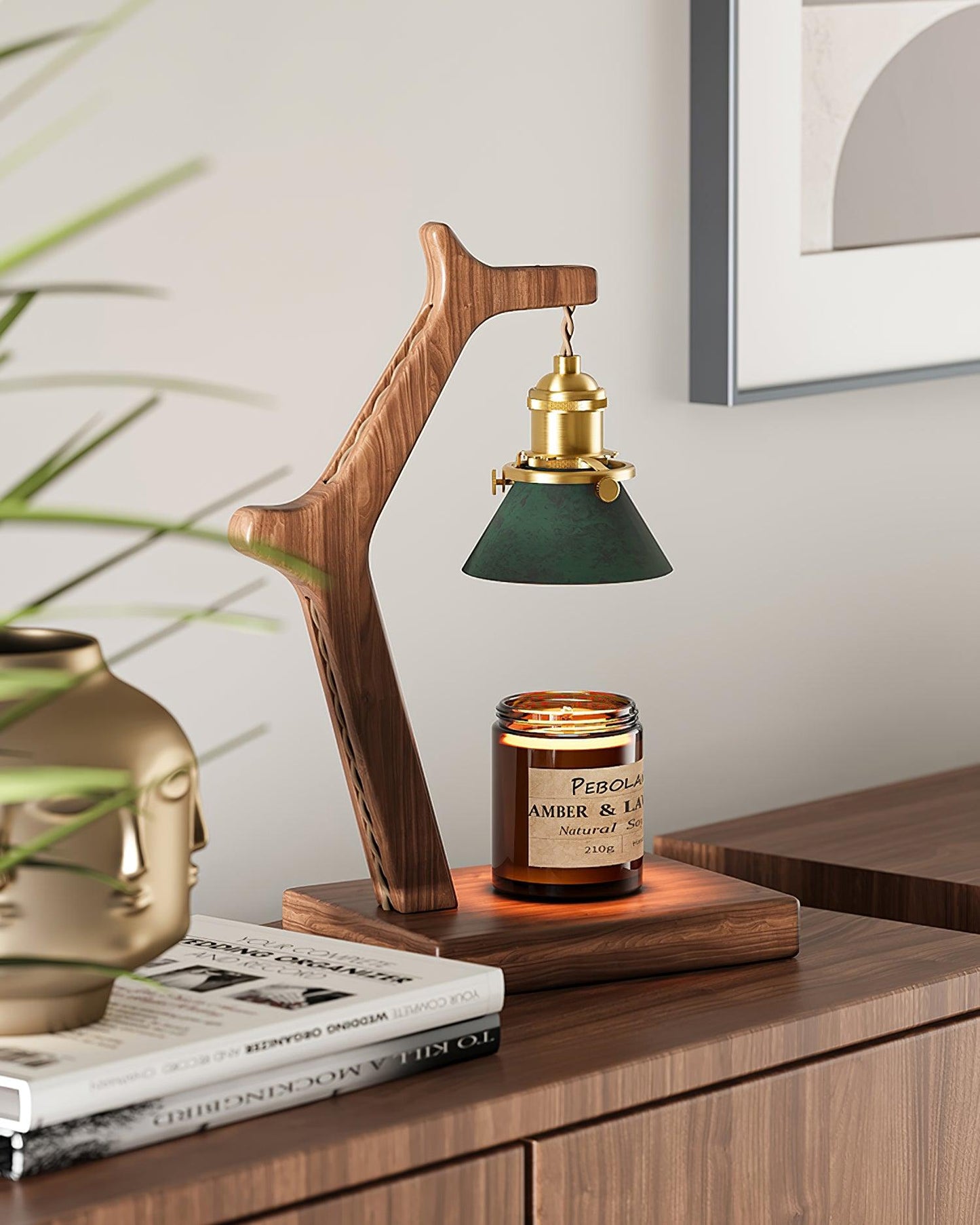 Dotto Candle Warmer Lamp – Minimal Texture Pattern Shade