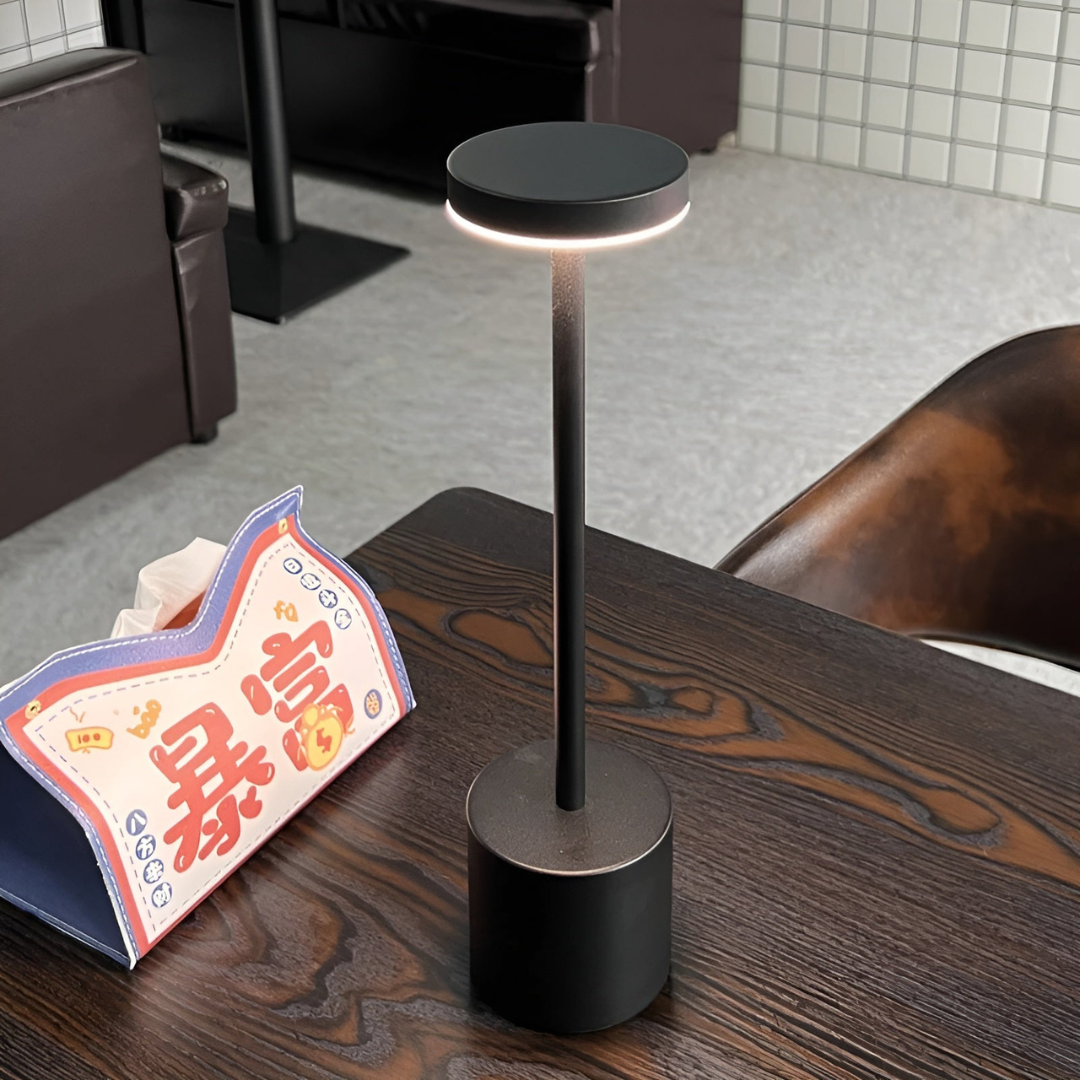 Cordless Bedside Table Lamp for Indoor & Outdoor - Rechargeable LED - Touch Dimmable