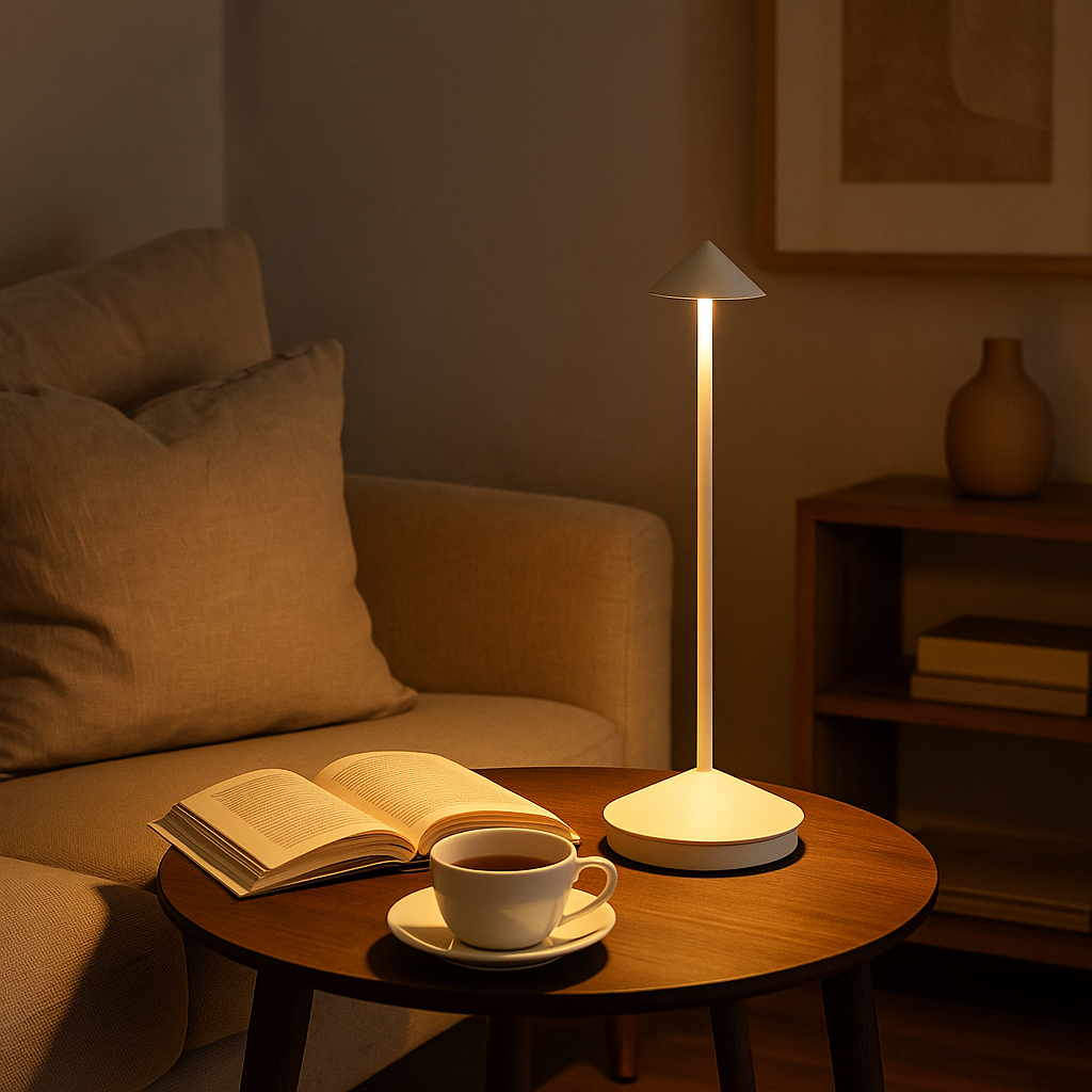 Rechargeable Table Lamp - Dimmable Touch LED - Indoor & Outdoor Cordless
