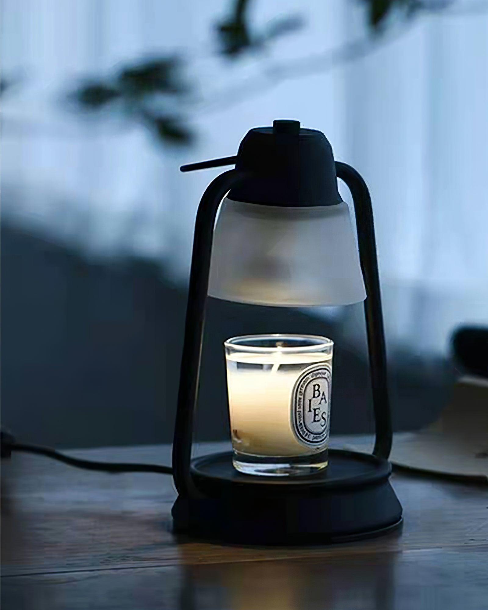 Drivon Candle Warmer Lamp – Industrial Metal Shade – Dimmable Wax Warmer