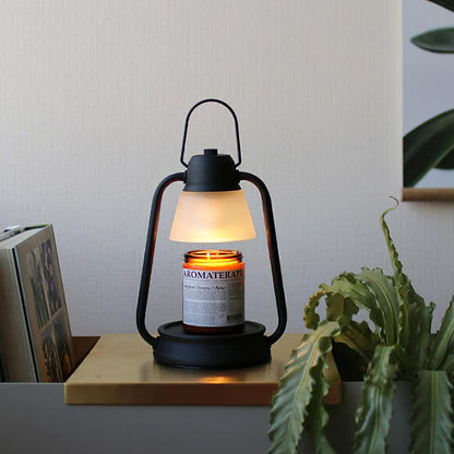 Drivon Candle Warmer Lamp – Industrial Metal Shade – Dimmable Wax Warmer