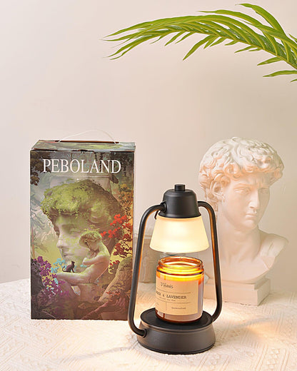 Drivon Candle Warmer Lamp – Industrial Metal Shade – Dimmable Wax Warmer