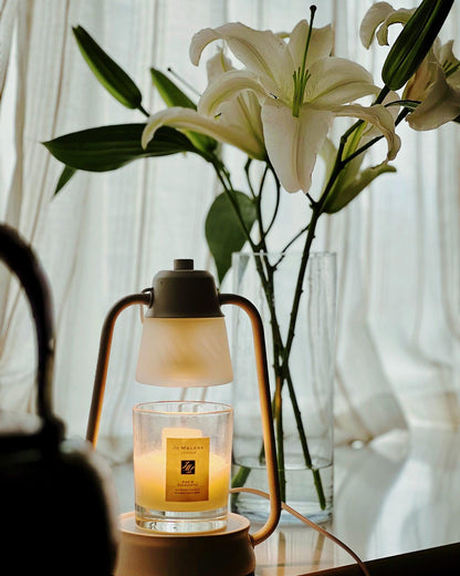 Drivon Candle Warmer Lamp – Industrial Metal Shade – Dimmable Wax Warmer