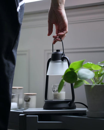 Drivon Candle Warmer Lamp – Industrial Metal Shade – Dimmable Wax Warmer