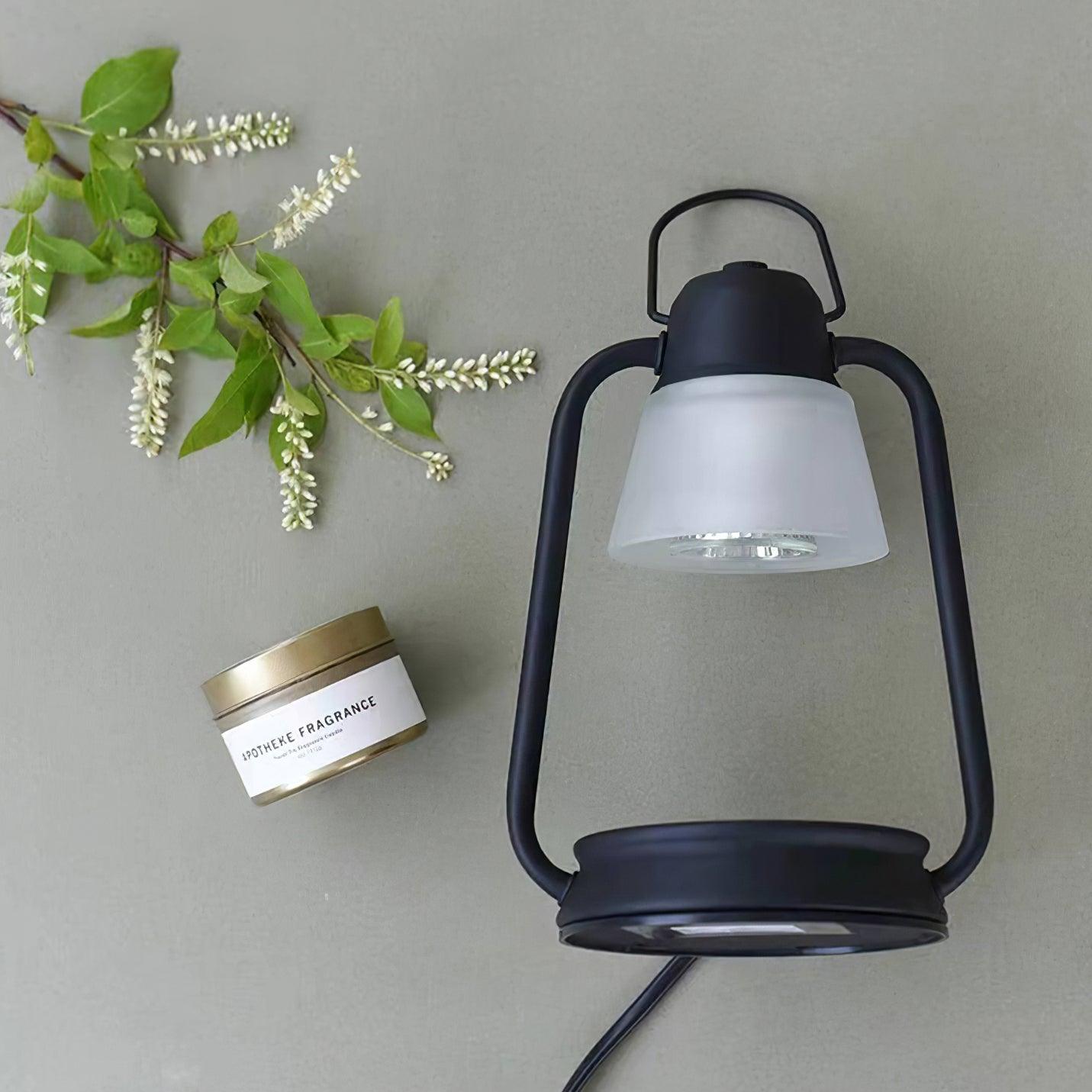 Drivon Candle Warmer Lamp – Industrial Metal Shade – Dimmable Wax Warmer