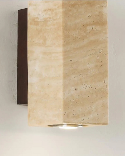 Natural Warm Ambient Travertine Modern Wall Lamp