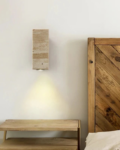 Natural Warm Ambient Travertine Modern Wall Lamp