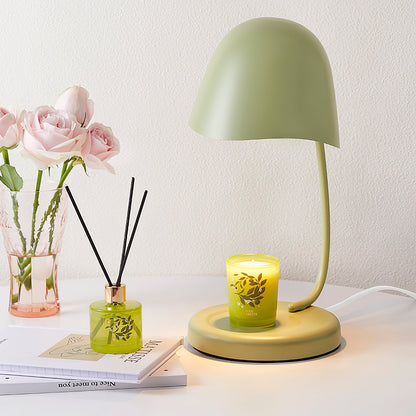 Egrova Candle Warmer Lamp – Eggshell-Style Ivory Shade Wax Melting Lamp