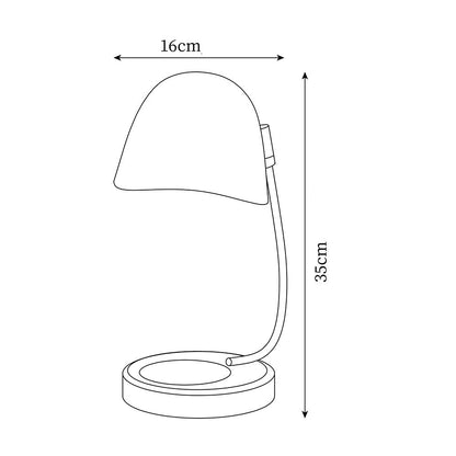 Egrova Candle Warmer Lamp – Eggshell-Style Ivory Shade Wax Melting Lamp