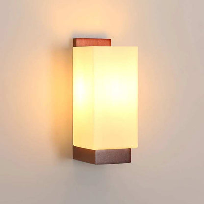 Rustic Glass Shade Modern Wall Sconce Living Room Ambient Lighting