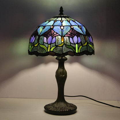 Tiffany Style Stained Glass European Art Nouveau Table Lamp