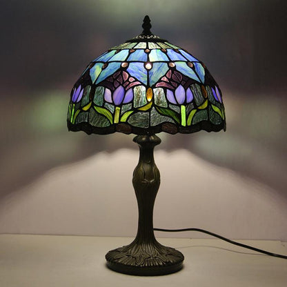 Tiffany Style Stained Glass European Art Nouveau Table Lamp