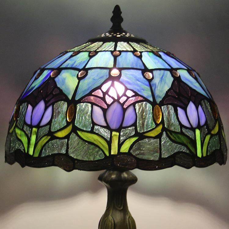 Tiffany Style Stained Glass European Art Nouveau Table Lamp