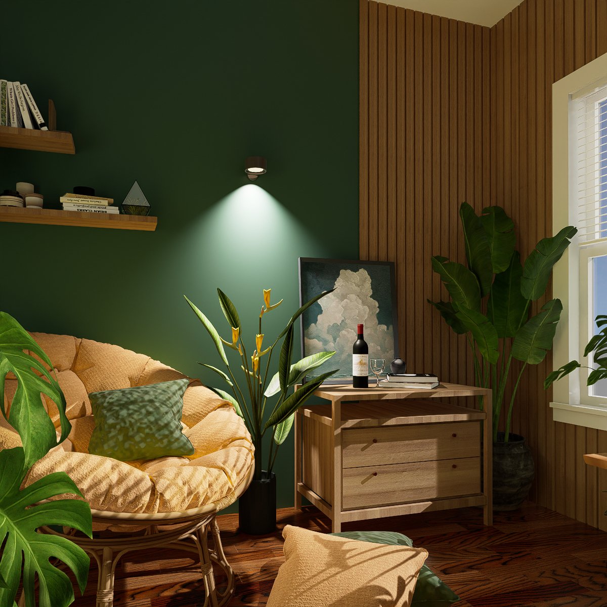 Battery Operated Modern Wall Sconce - Magnetic Mount, Wireless - Bedside Reading Light