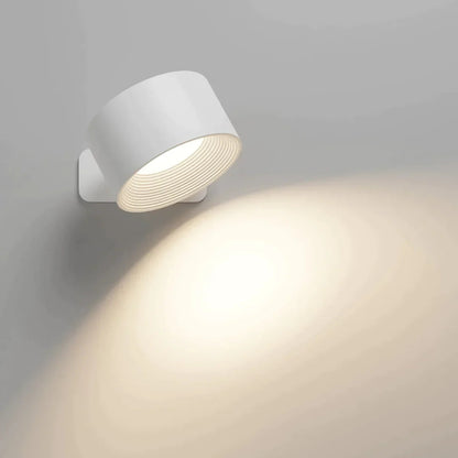 Battery Operated Modern Wall Sconce - Magnetic Mount, Wireless - Bedside Reading Light