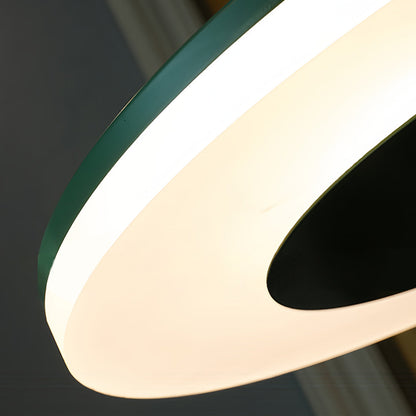 Modern Iron & Acrylic Ring Floor Lamp – Adjustable LED – Living Room & Office