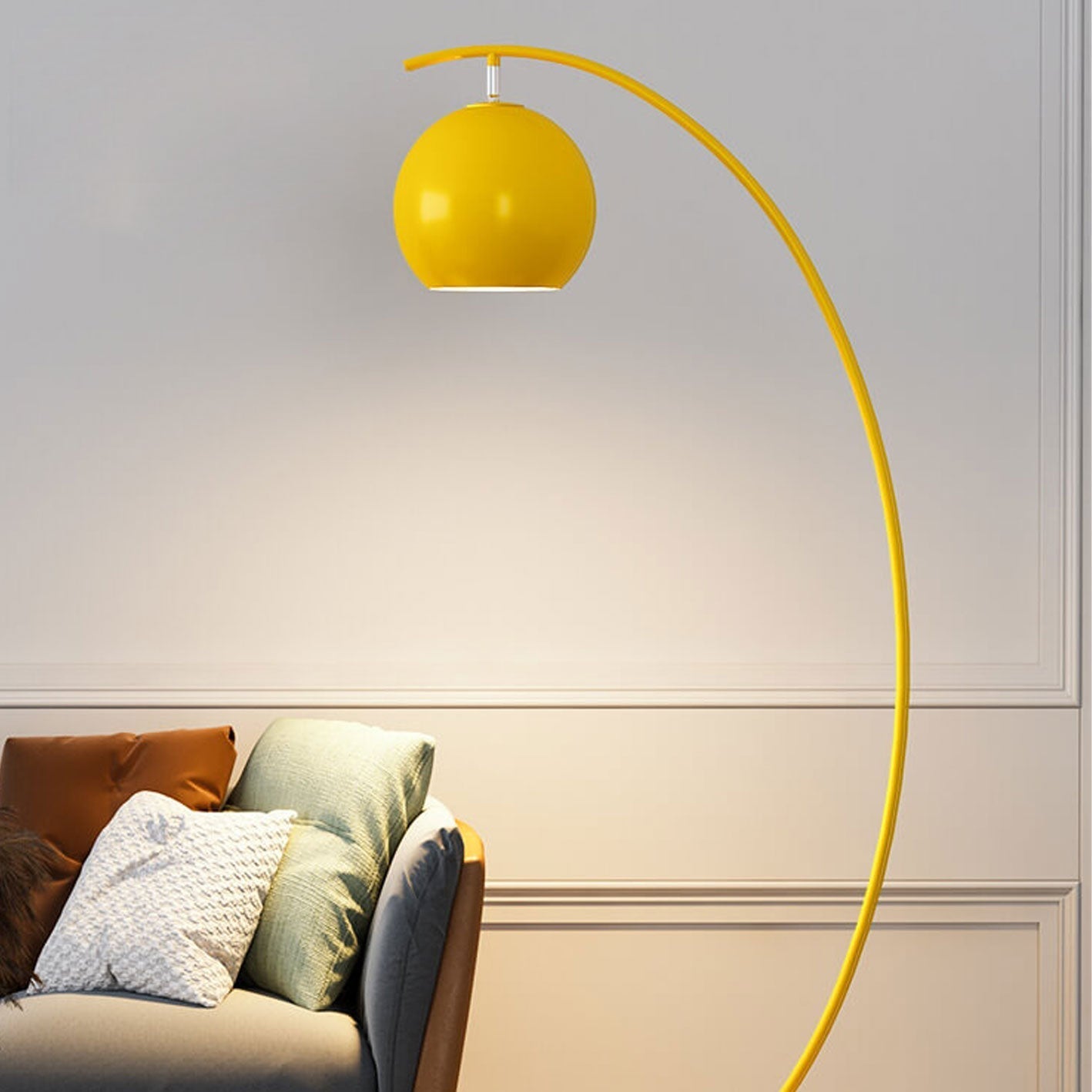 Curved Dome Iron Floor Lamp – Living Room & Office